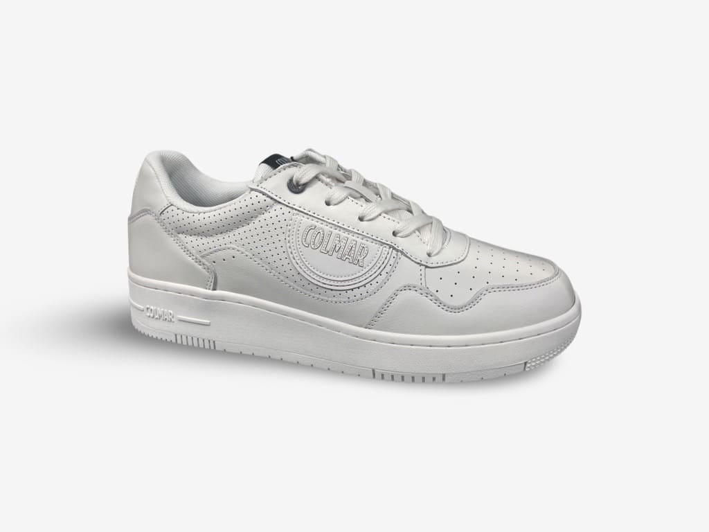 Colmar Sneaker Donna Austin Bliss 035 - Pelle Scamosciata Ed Ecopelle, Bianco Con Inserti Multicolor, Tacco 3,5 Cm