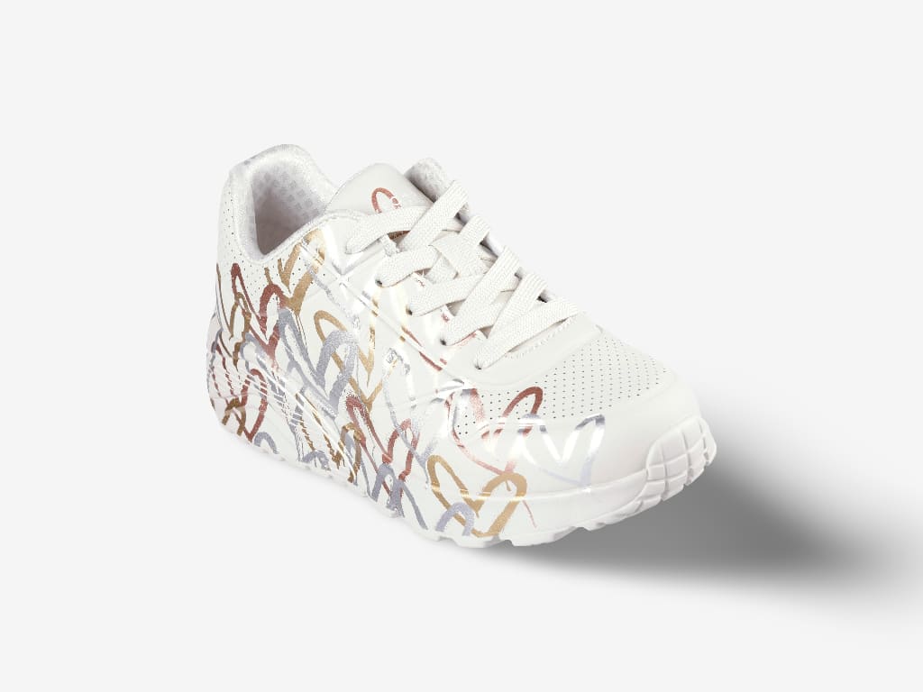 ‪- ̗̀ ꪔ̤ ̖́-‬ Skechers x JGoldcrown Metallic Love Donna – Sneaker Art
