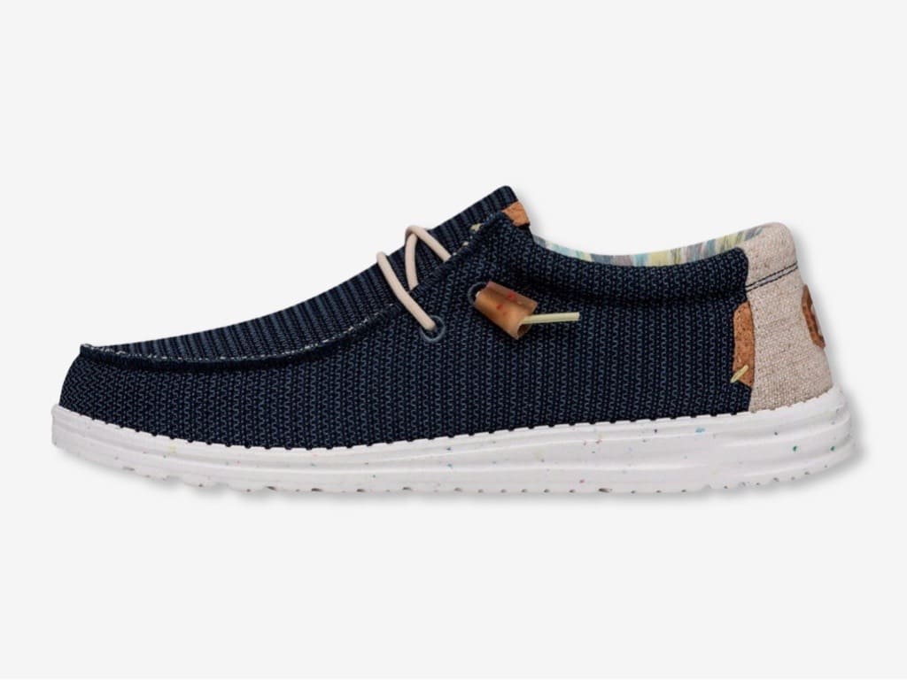 HEYDUDE Wally Stretch Mix - Chaussures Homme Ultra Confortables, Mocassins Légers En Tricot Et Toile Pour Quotidien & Voyages
